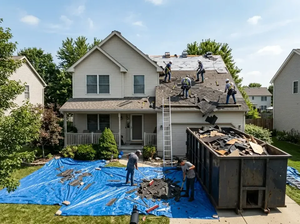 roof-replacement-debris-remova-004 — frequently asked questions, Cheapest Dumpster Rentals in Nokomis, IL